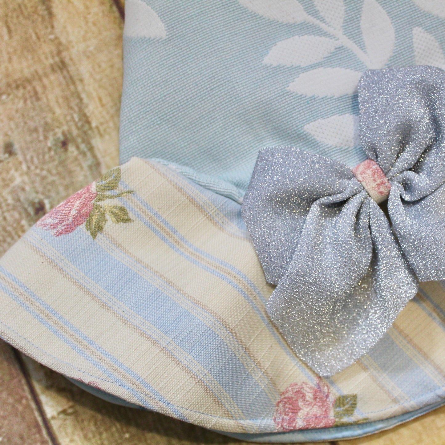 Girls Blue Floral Witch Hat