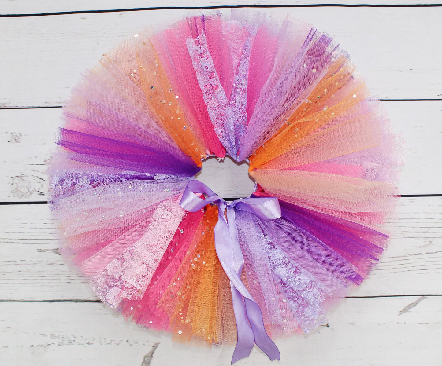 Pink, Purple & Orange Halloween Sparkle Tutu Skirt