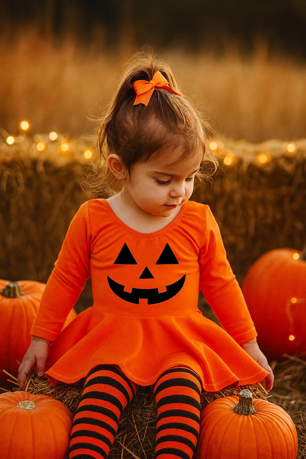 Girls Pumpkin Dress