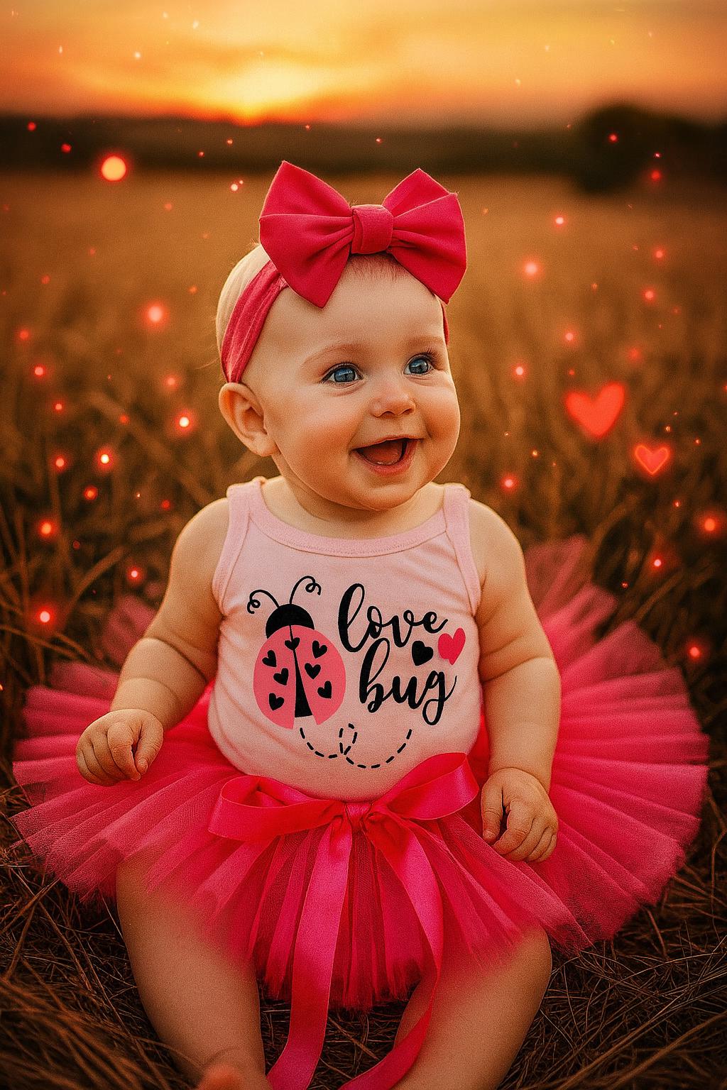 Baby Girl Love Bug Tutu Outfit
