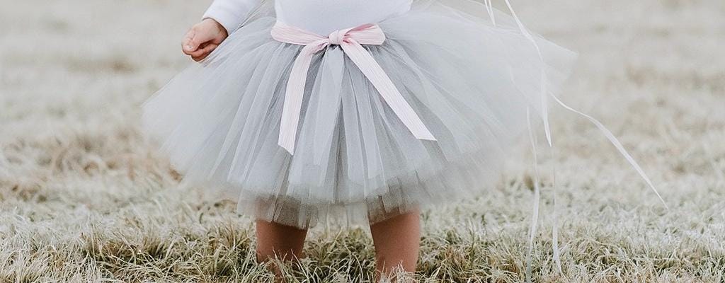 Pink Grey & Silver Winter Onederland Tutu Outfit