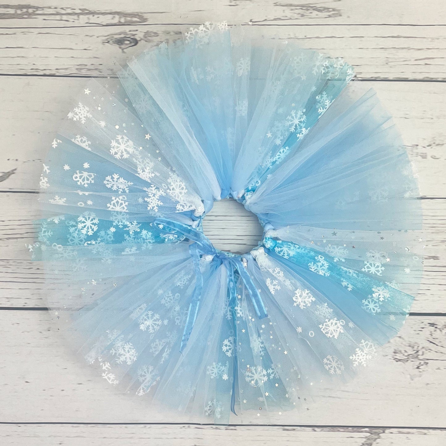 Blue Snowflake Winter Wonderland Tutu Skirt