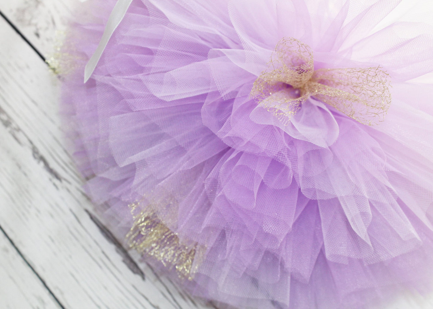 Lavendar & Gold Sparkle Tutu Skirt
