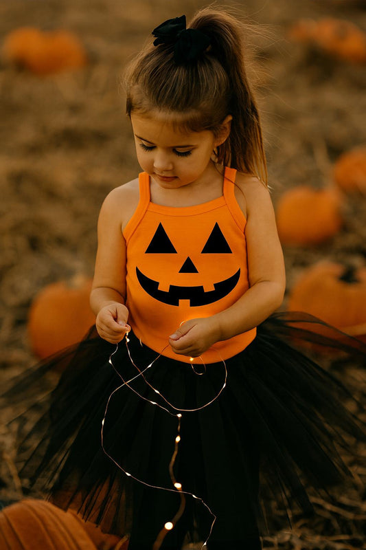 Halloween Pumpkin Face Top