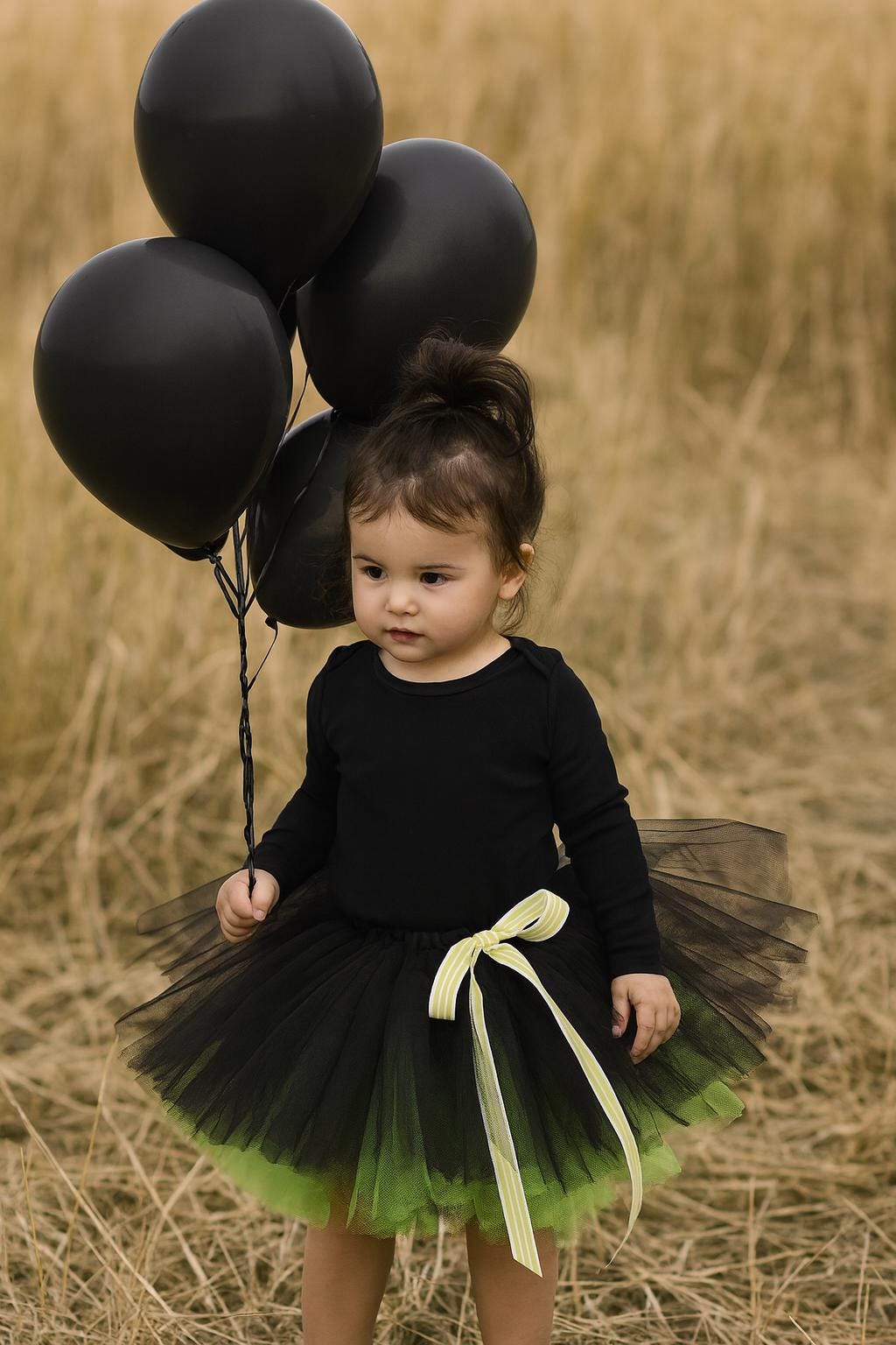 Black & Green Tutu Skirt