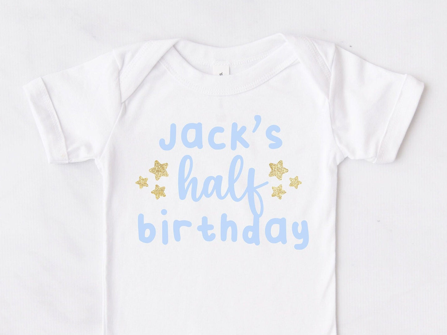 Personalised Boys Half Birthday Vest
