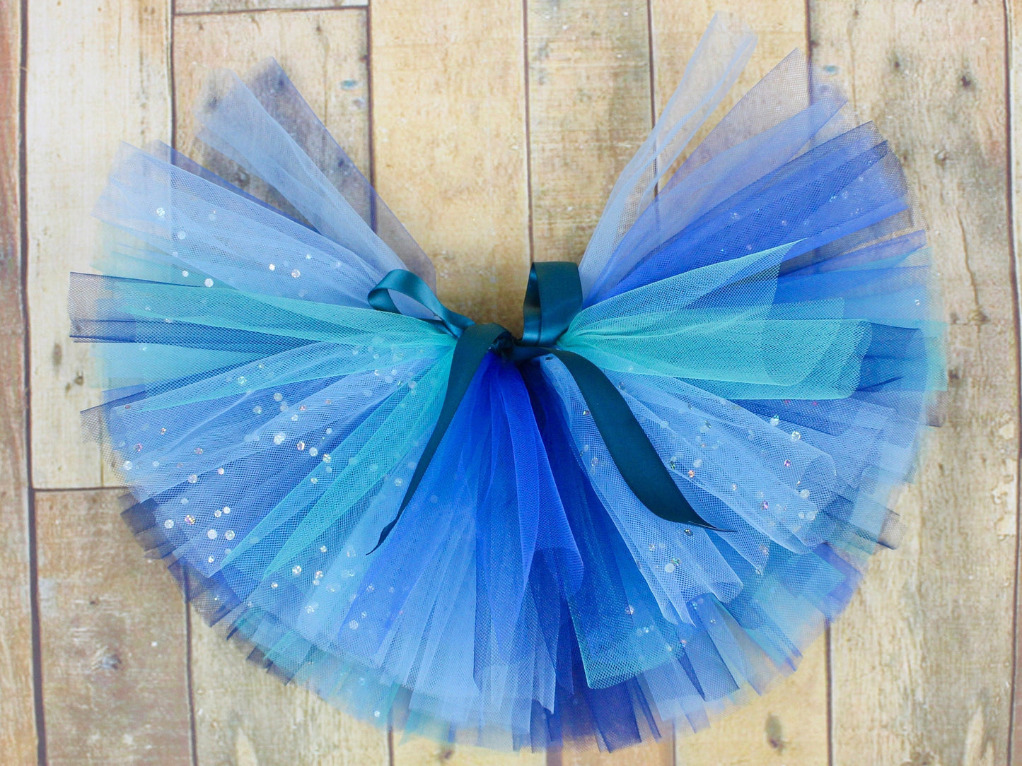 Blue & Teal Sparkly Tutu Skirt