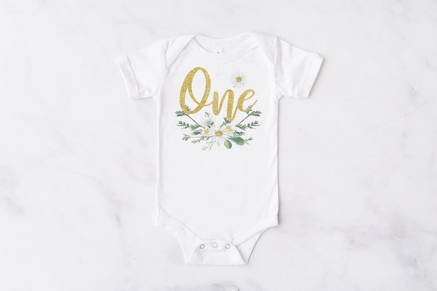 Daisy 1st Birthday Outfit in Yellow & White