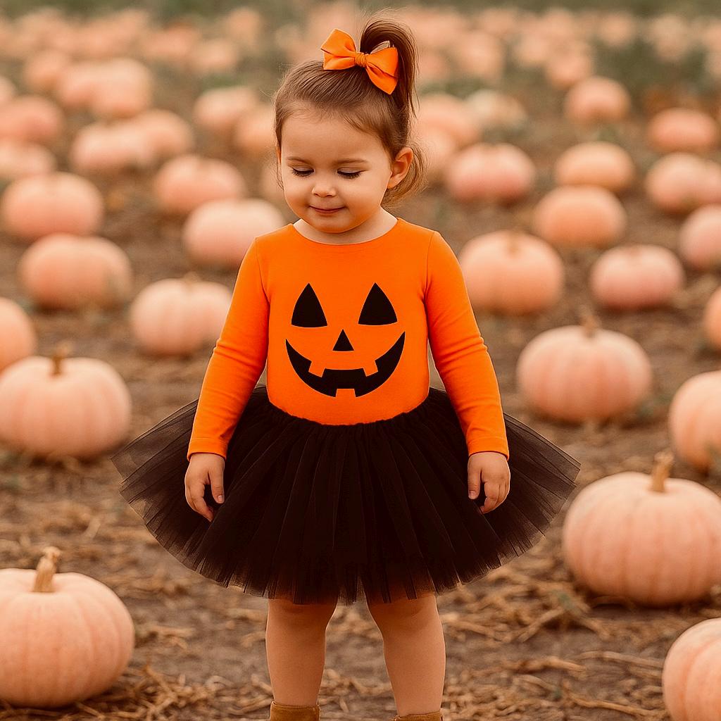 Pumpkin T-Shirt & Black Tutu Set