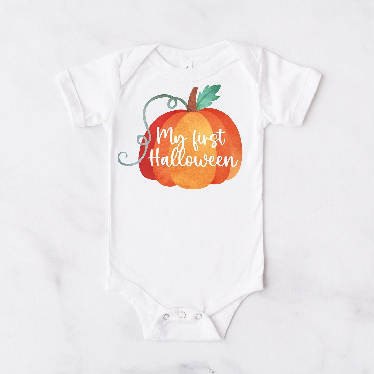 Baby Girls First Halloween Outfit - Pumpkin Bodysuit & Tutu