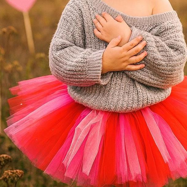 Girls Valentine's Day Tutu Skirt
