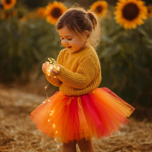 Tutti Frutti Tutu Skirt in Pink Orange & Yellow