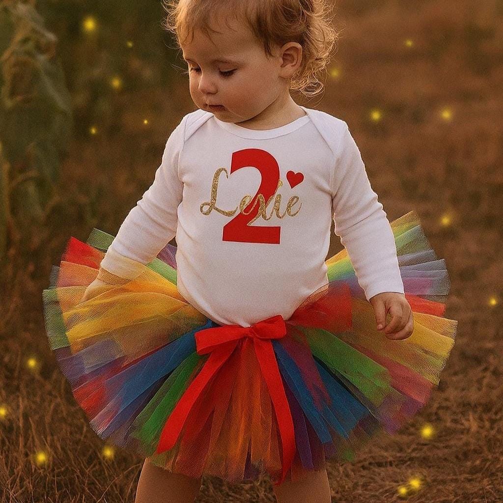 Rainbow 2nd Birthday Outfit
