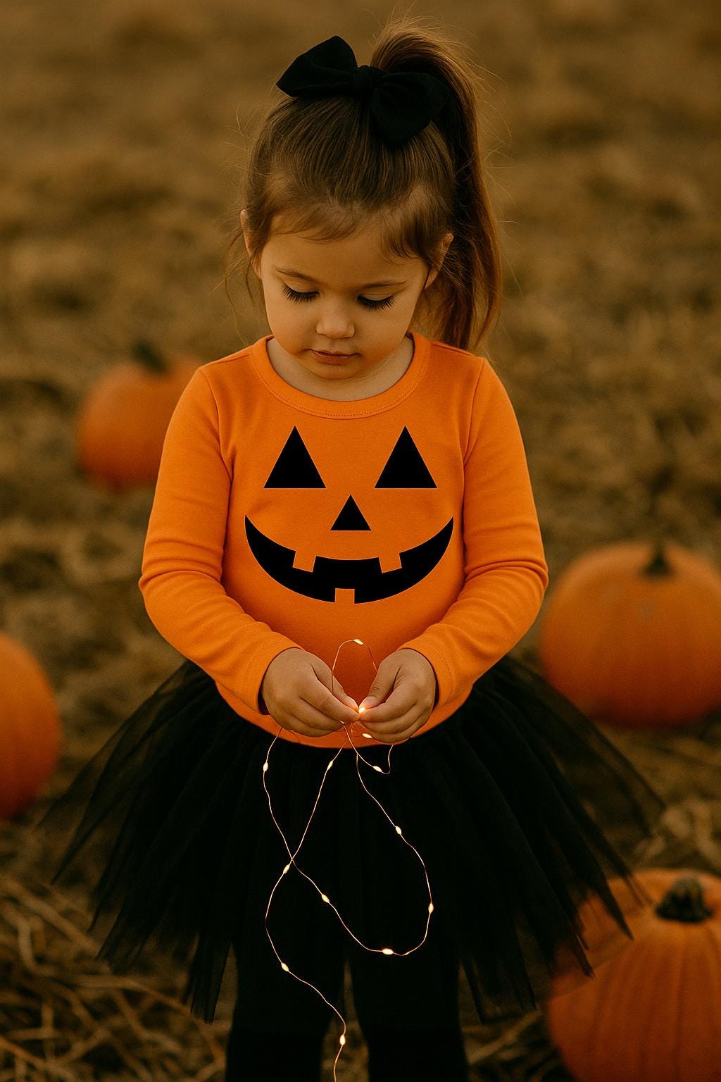 Halloween Pumpkin Face Top