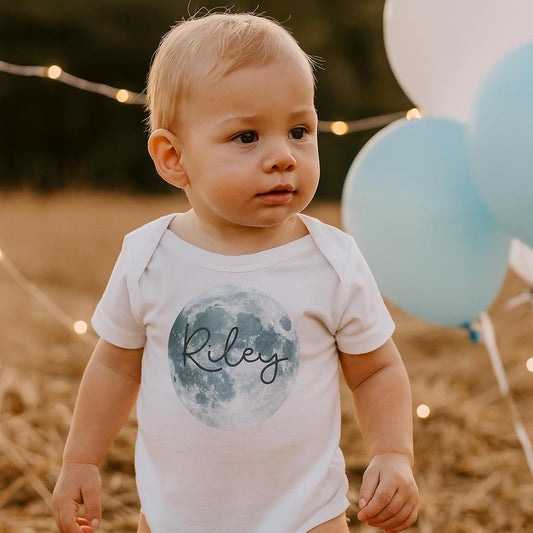 Personalised Moon Baby Bodysuit
