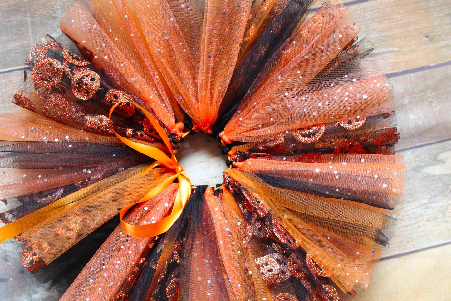 Girls Halloween Pumpkin Tutu Skirt