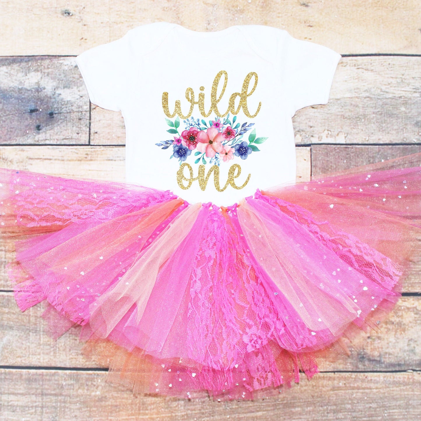 Hot Pink Wild One 1st Birthday Outfit