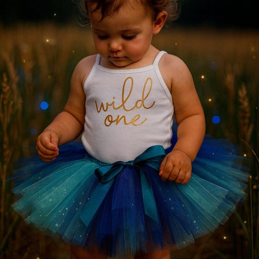 Blue Ombre Wild One Tutu Outfit