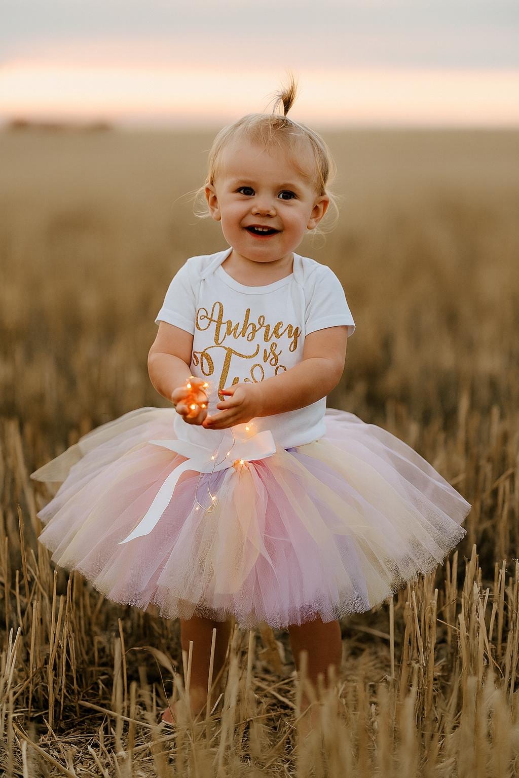 Personalised Pastel Rainbow 2nd Birthday Outfit