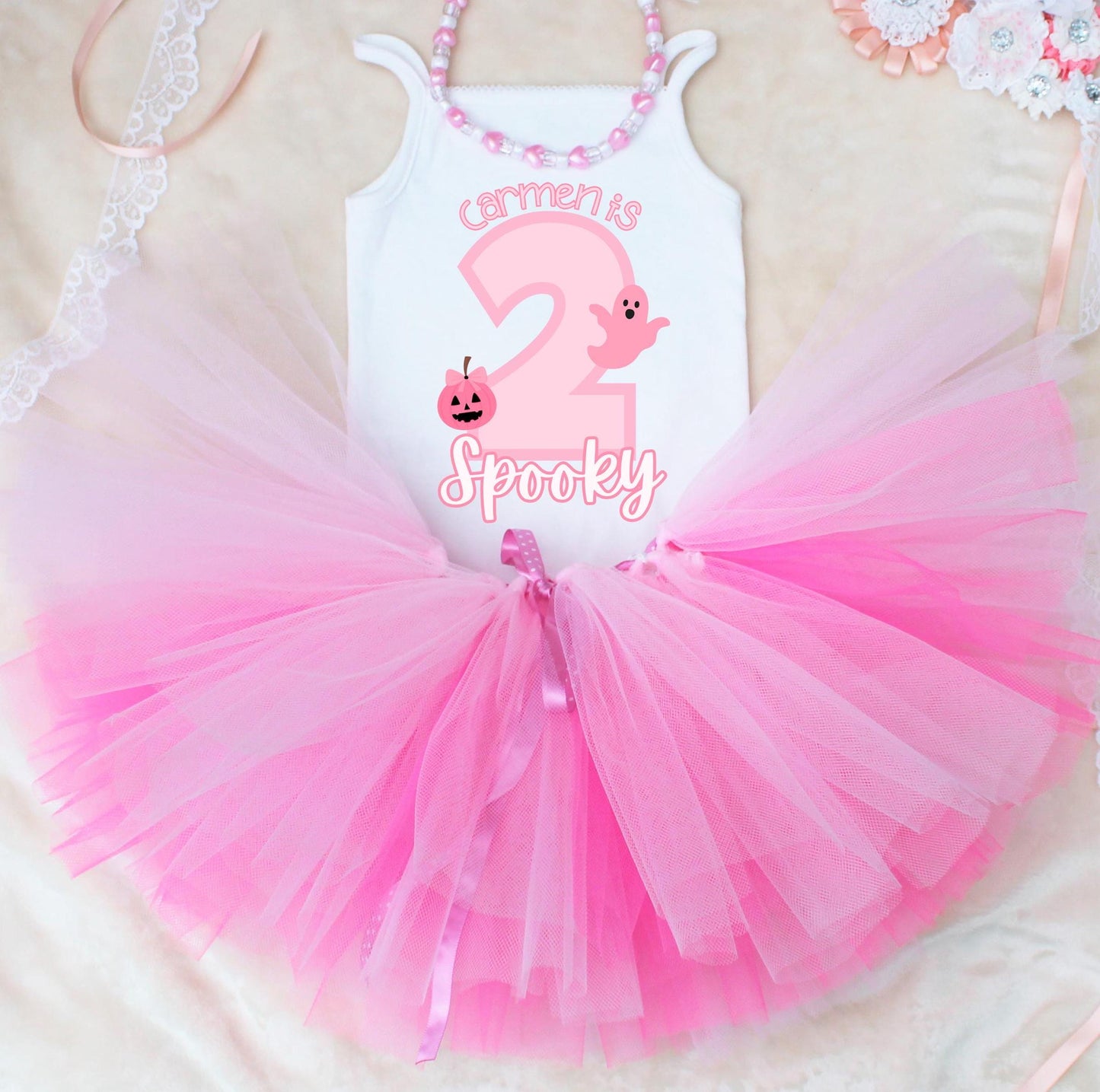 Girls 2nd Birthday Halloween Tutu Outfit