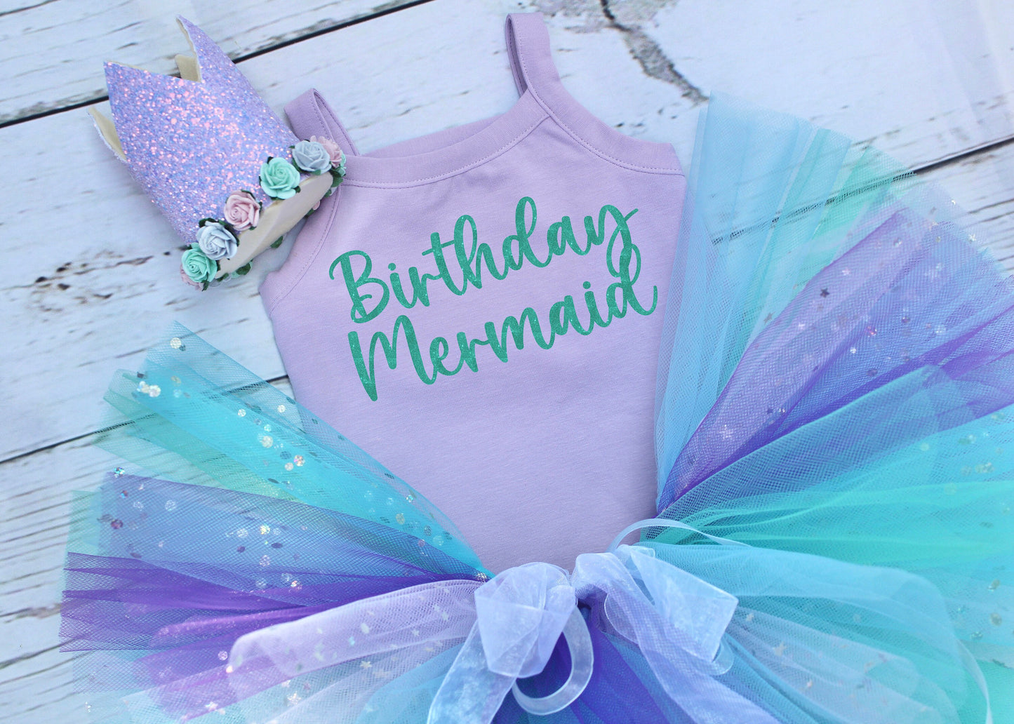 Birthday Mermaid Tutu Outfit