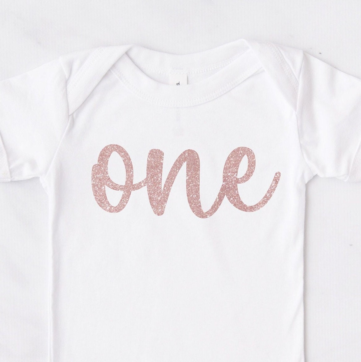 Rose Gold 'One' 1st Birthday Bodysuit