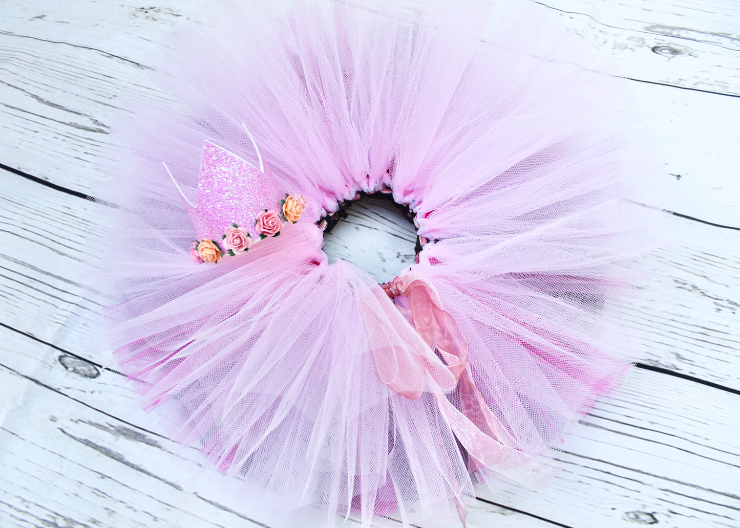 Pink & Black Tutu & Crown Set
