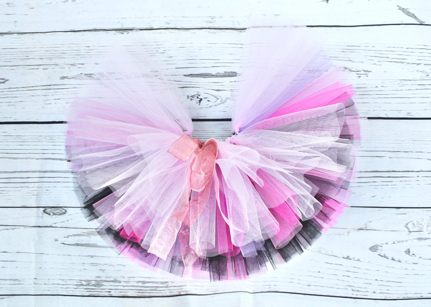 Pink & Black Tutu & Crown Set