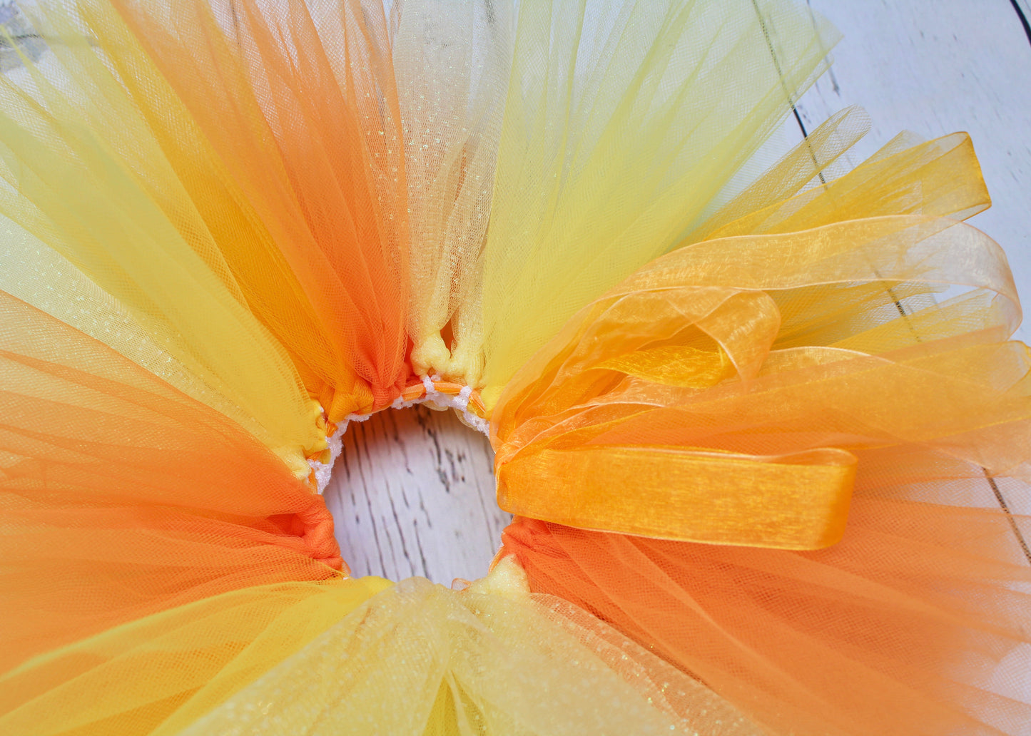 Orange & Yellow Tutu & Crown Set
