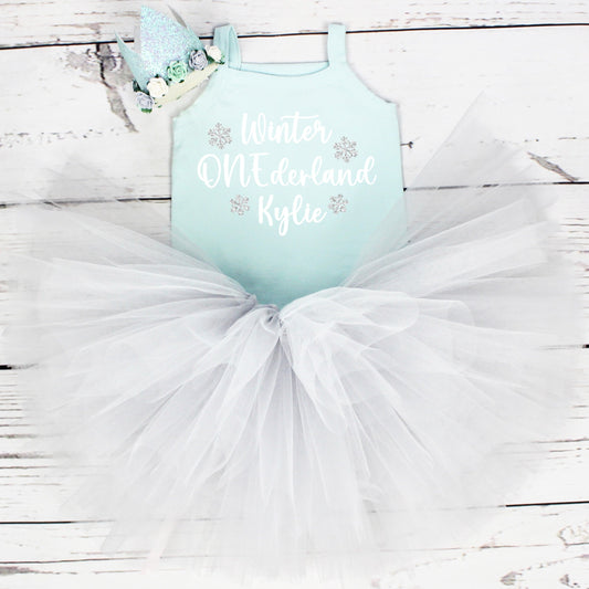 Winter ONEderland 1st Birthday Tutu Outfit