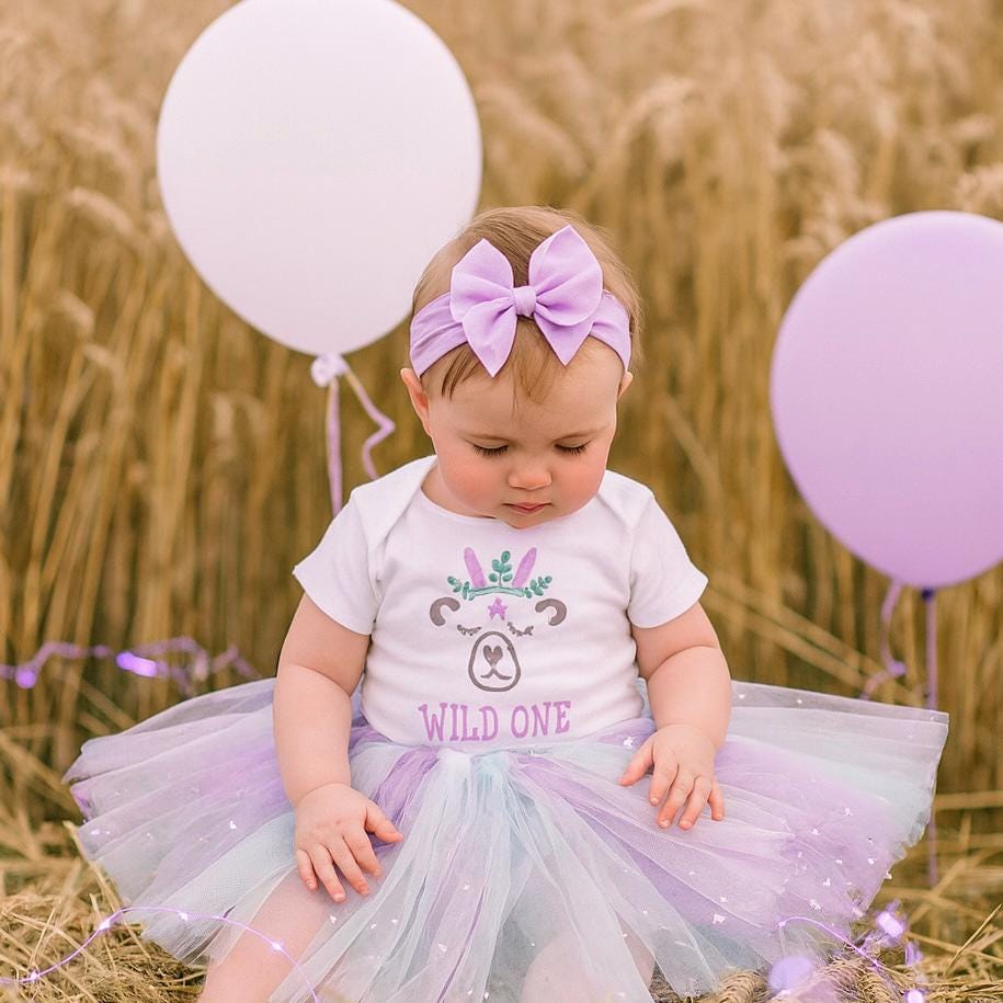 Girls Bear Wild One Birthday Outfit