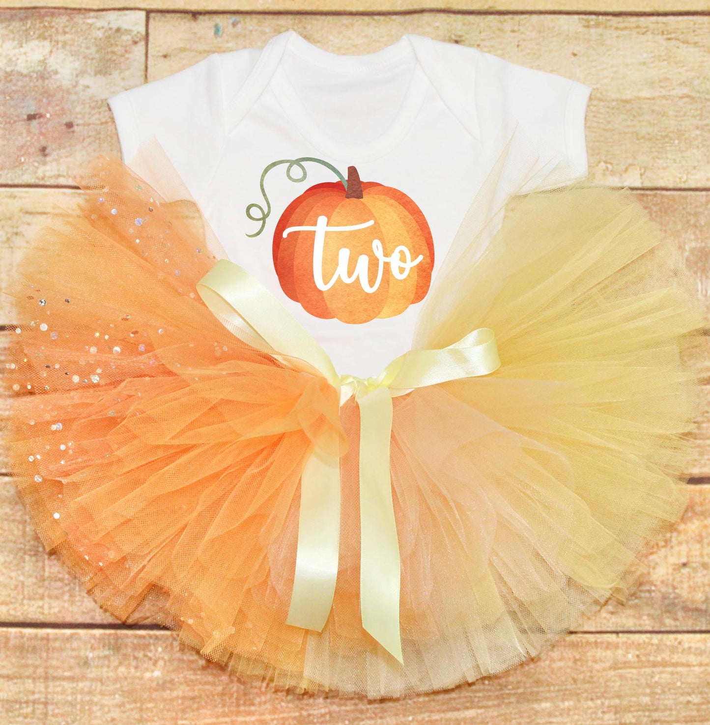 Baby Girl 2nd Birthday Halloween Pumpkin Outfit