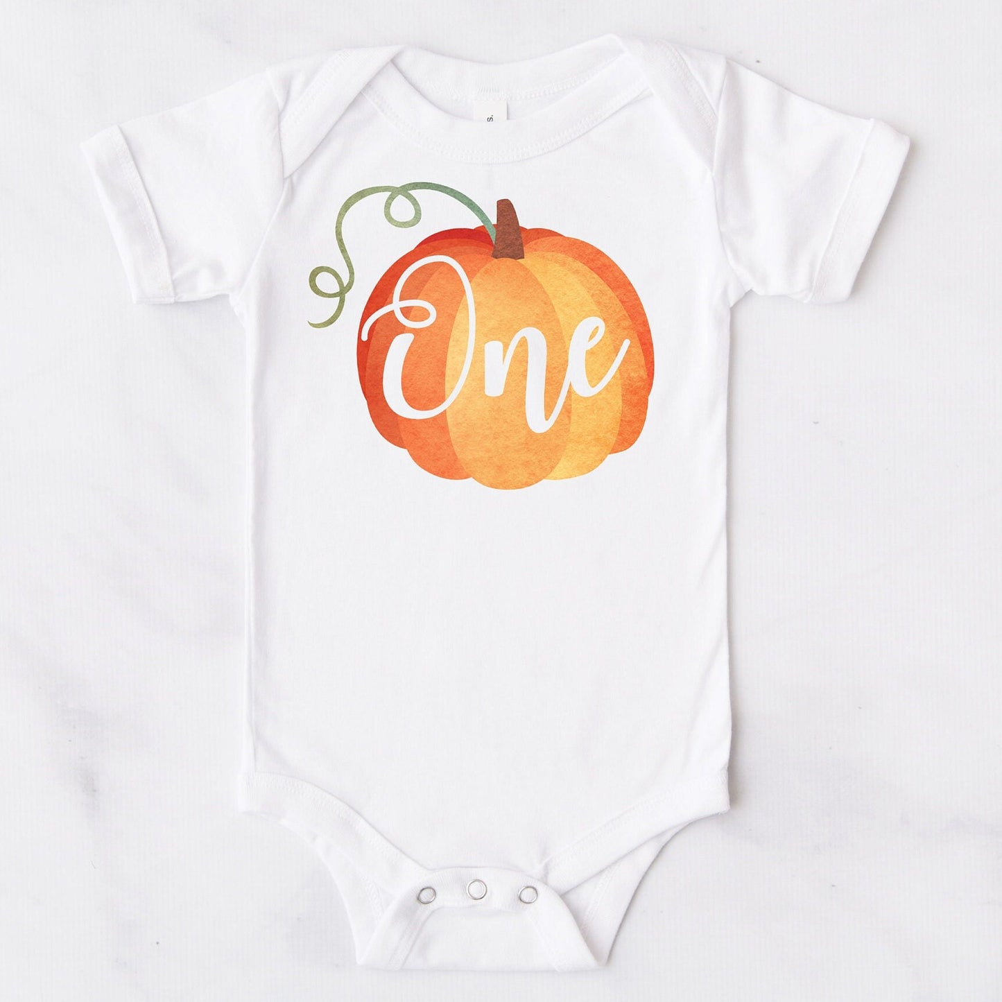 Baby Girls Halloween Pumpkin First Birthday Bodysuit