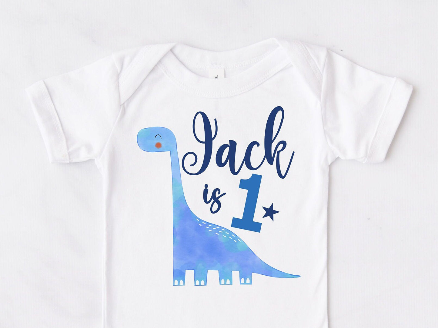 Personalised Boys Dinosaur 1st Birthday Vest