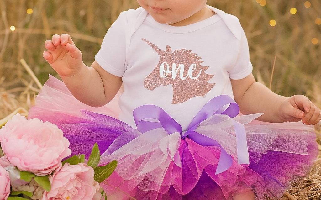 Unicorn First Birthday Pink & Purple Tutu Set