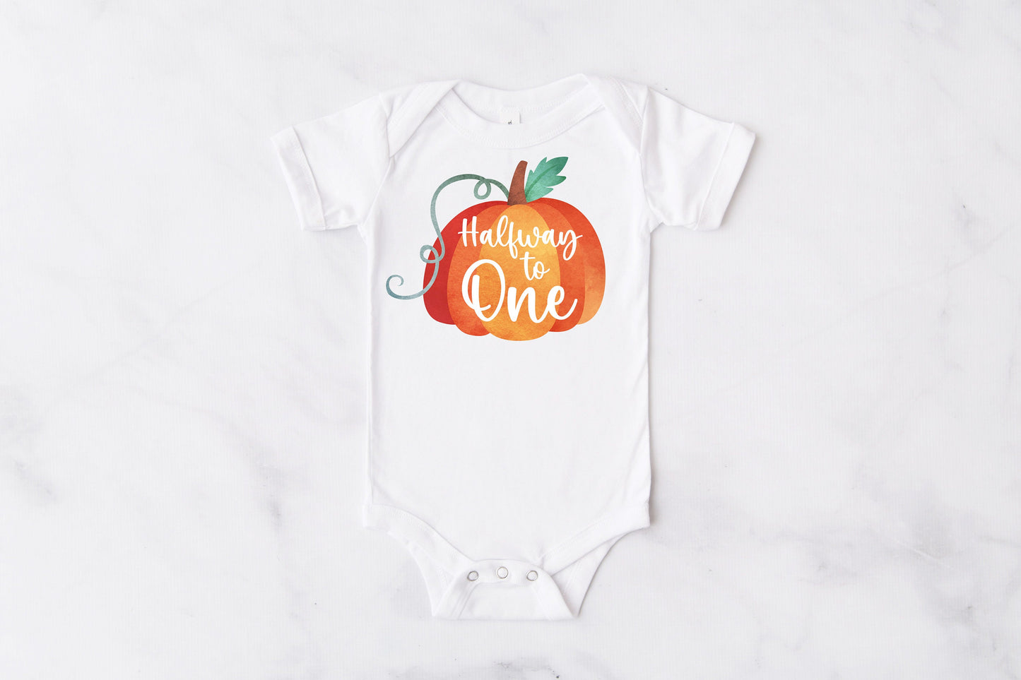 Baby Girls Pumpkin Half Birthday Outfit