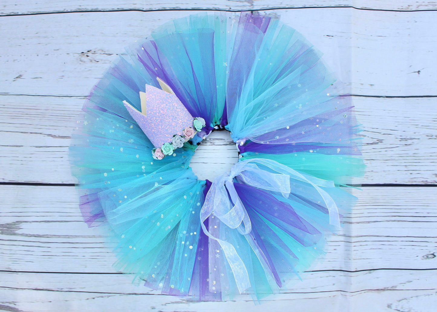 Turquoise and Lilac Mermaid 2nd Birthday Outfit