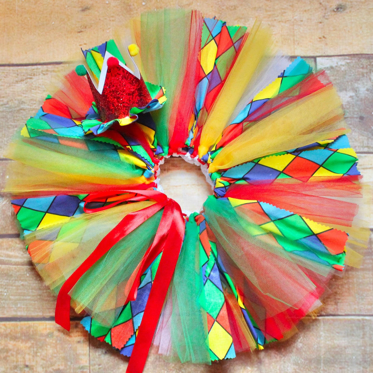Girls' Clown Tutu Outfit