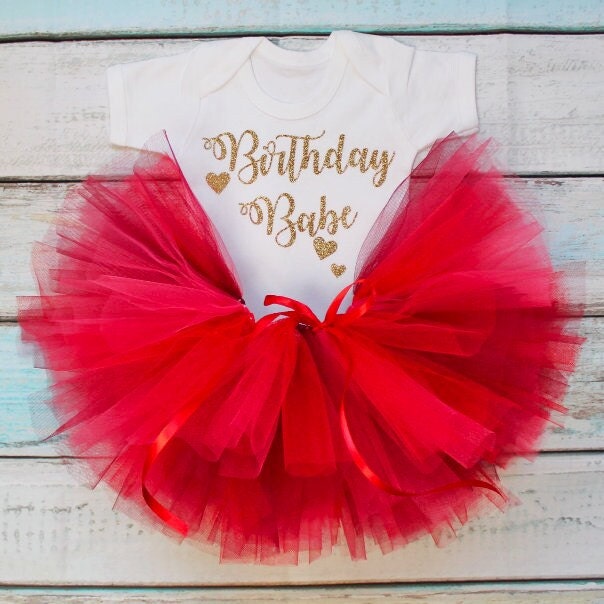 Birthday Babe Red Tutu Outfit