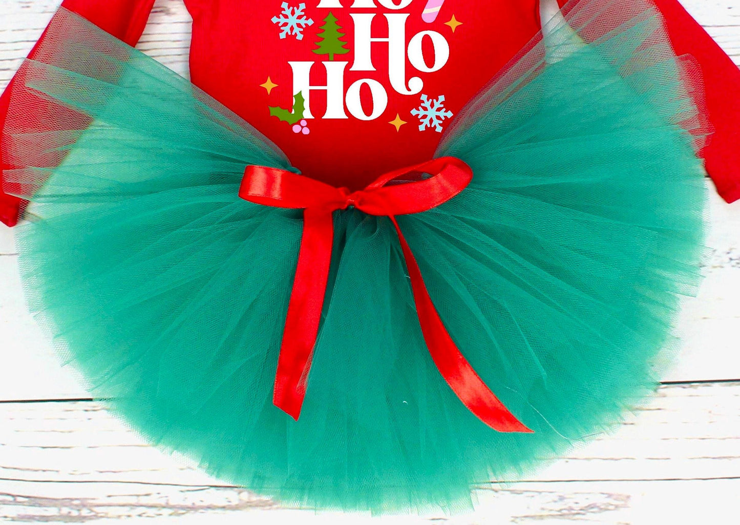 Green & Red Christmas Tutu Skirt