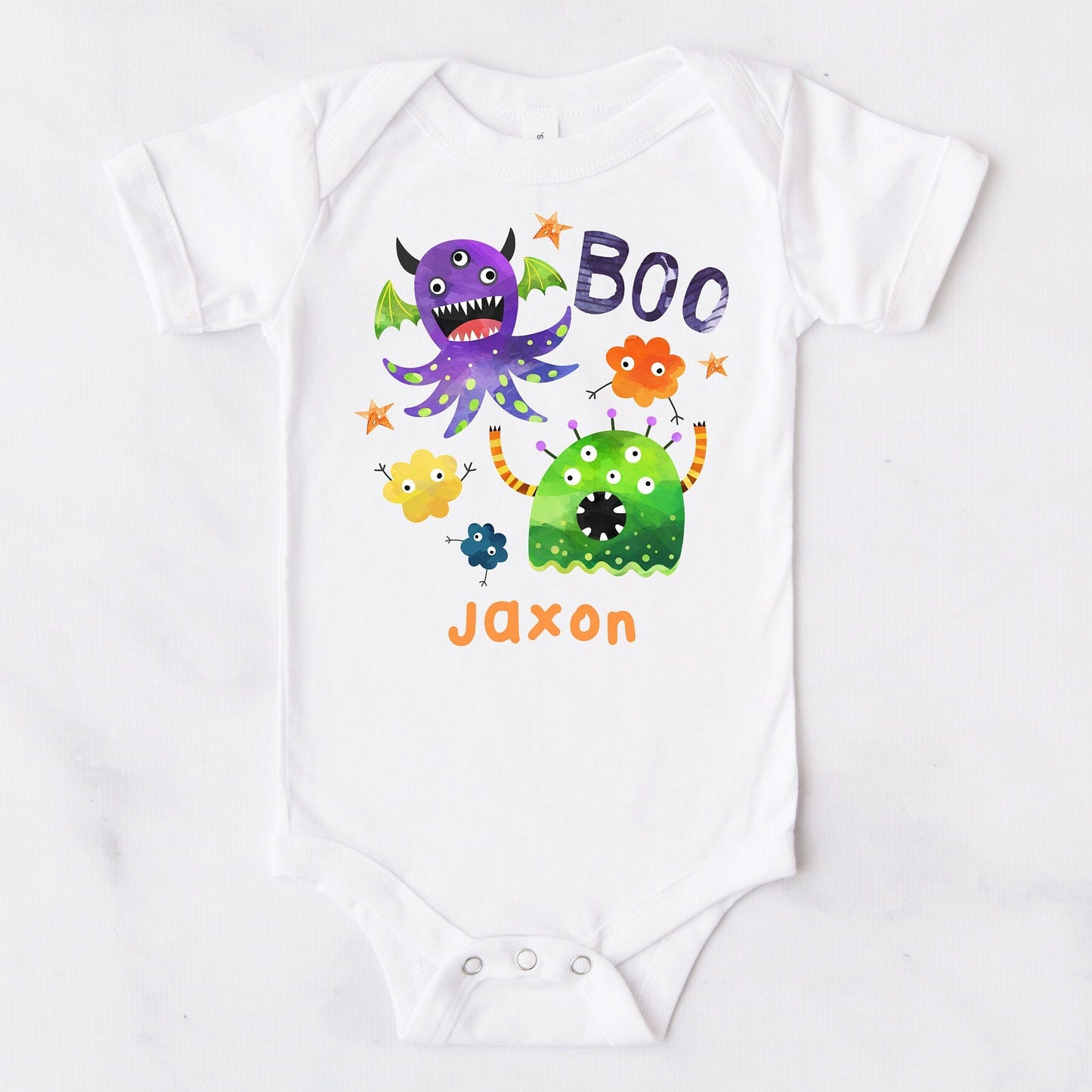 Personalised Boys Monsters Halloween Bodysuit