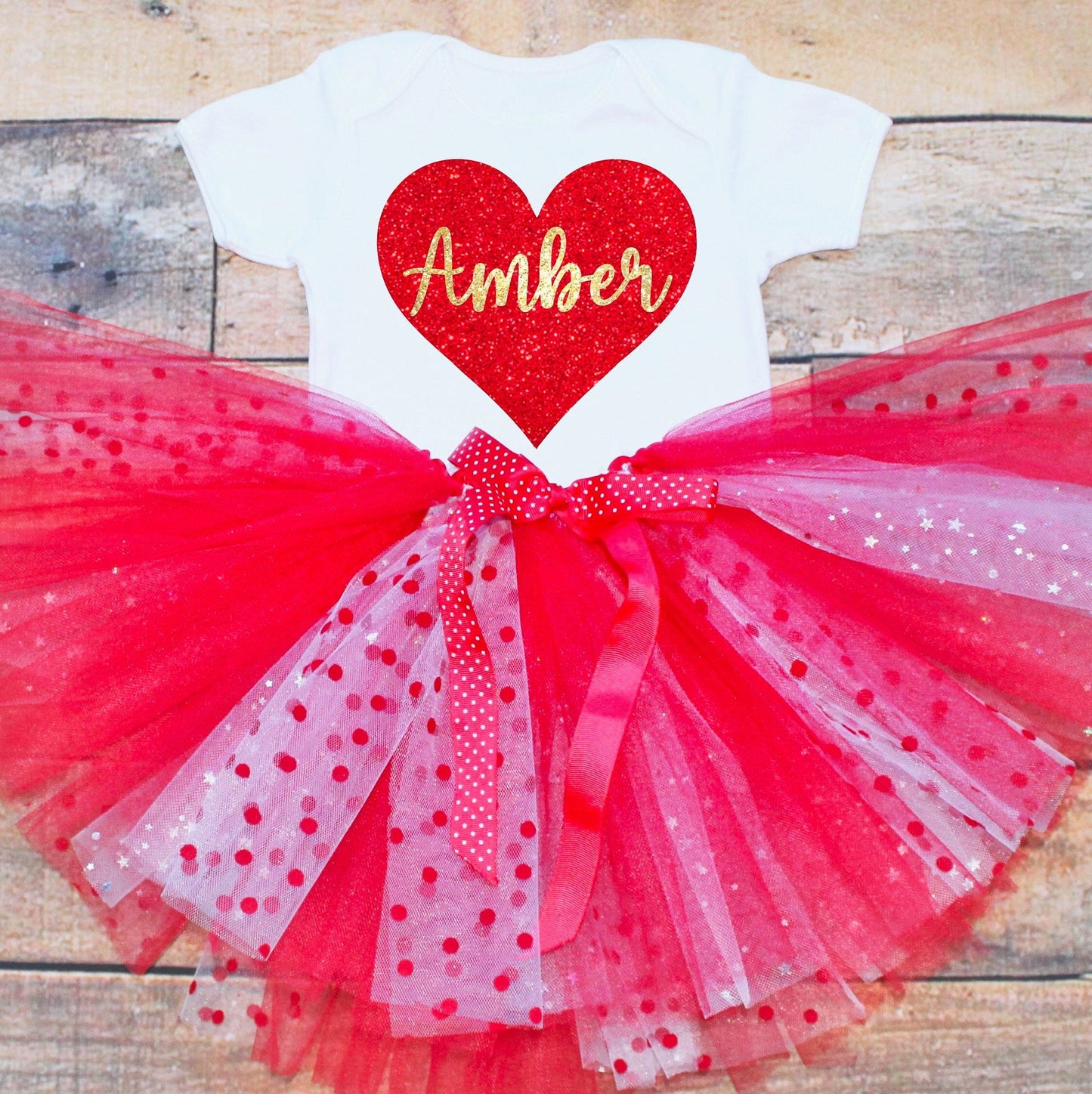 Personalised Heart Tutu Outfit