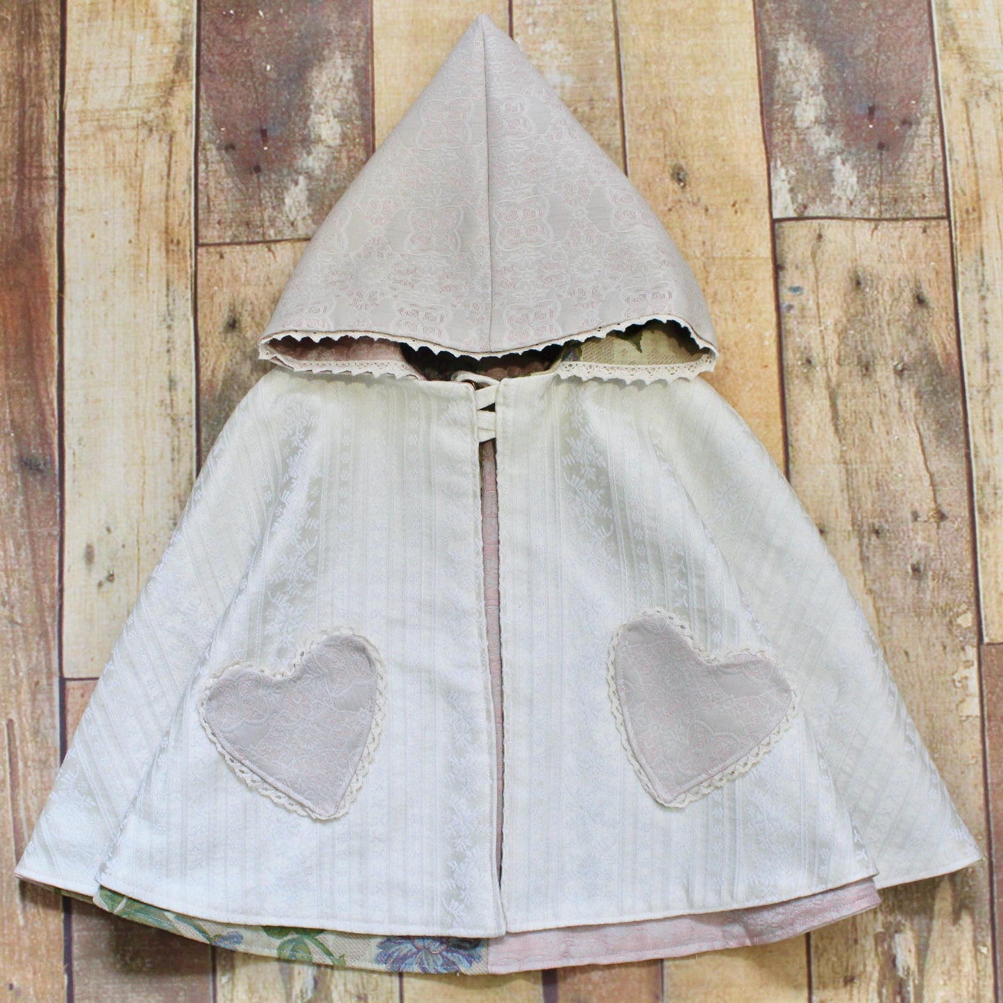 Secret Garden Cape - Split Patchwork Kids Cape with Pixie Hood