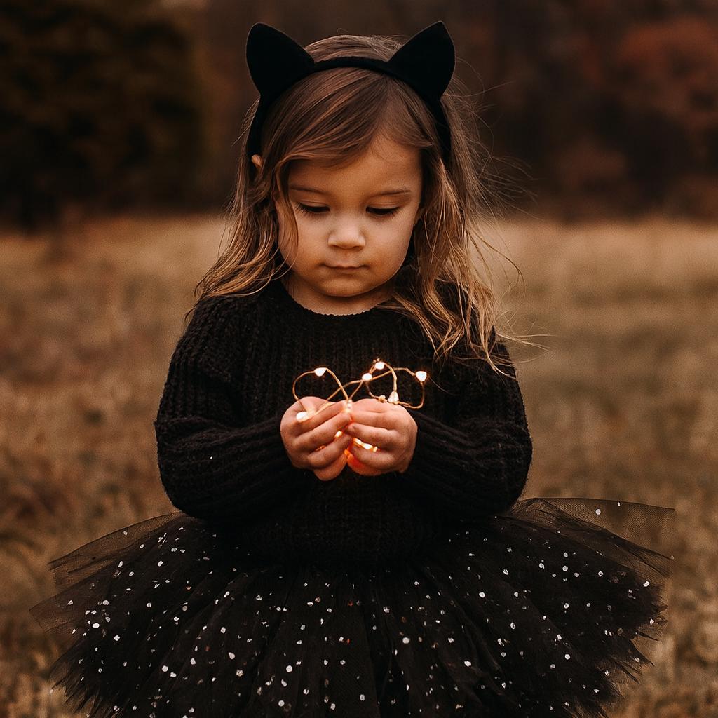 Girls Black Sparkly Tutu Skirt