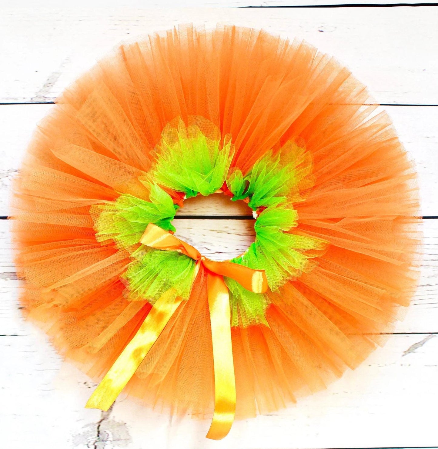 Baby Girls Pumpkin Costume: Leotard & Tutu Skirt - Autumn Outfit