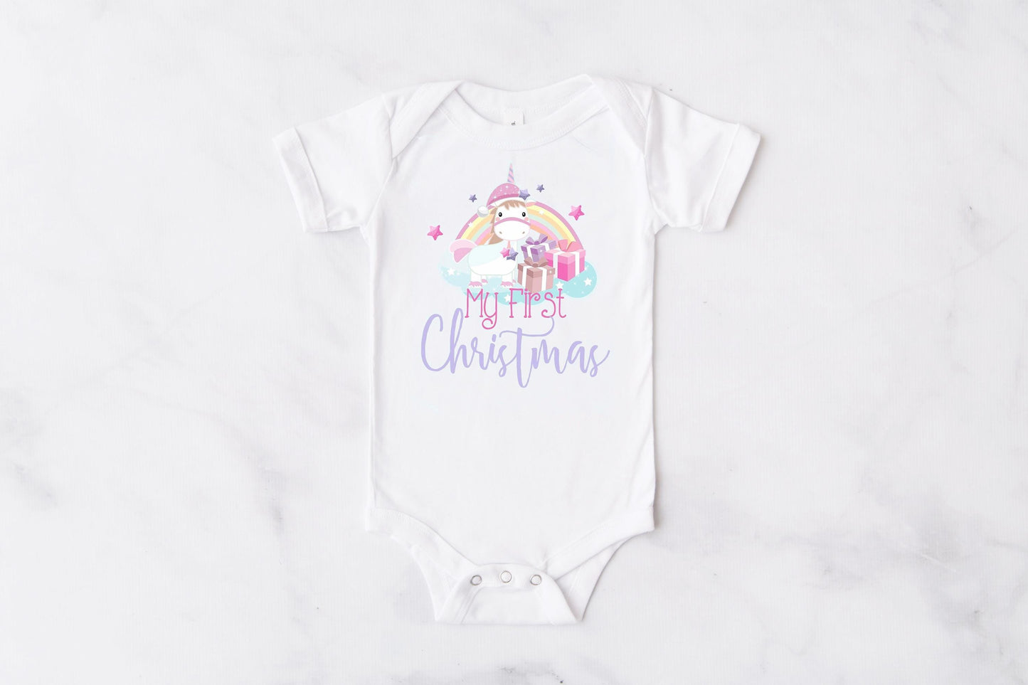 Unicorn My First Christmas Bodysuit
