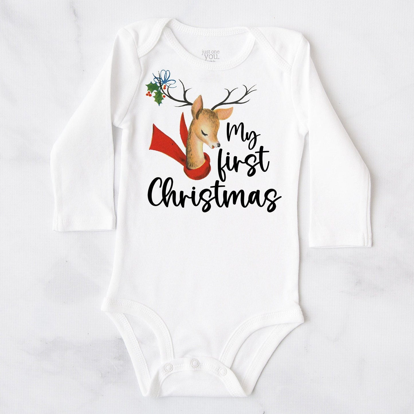 Reindeer My First Christmas Bodysuit