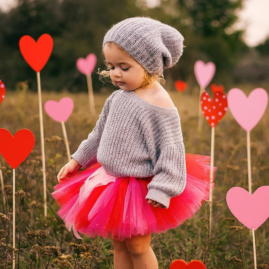 Red and Pink Valentine's Day Tutu Skirt