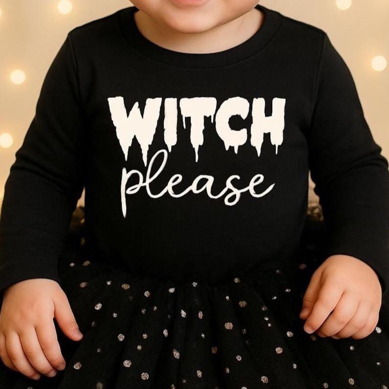 Witch Please Black & Silver Sparkle Tutu Outfit