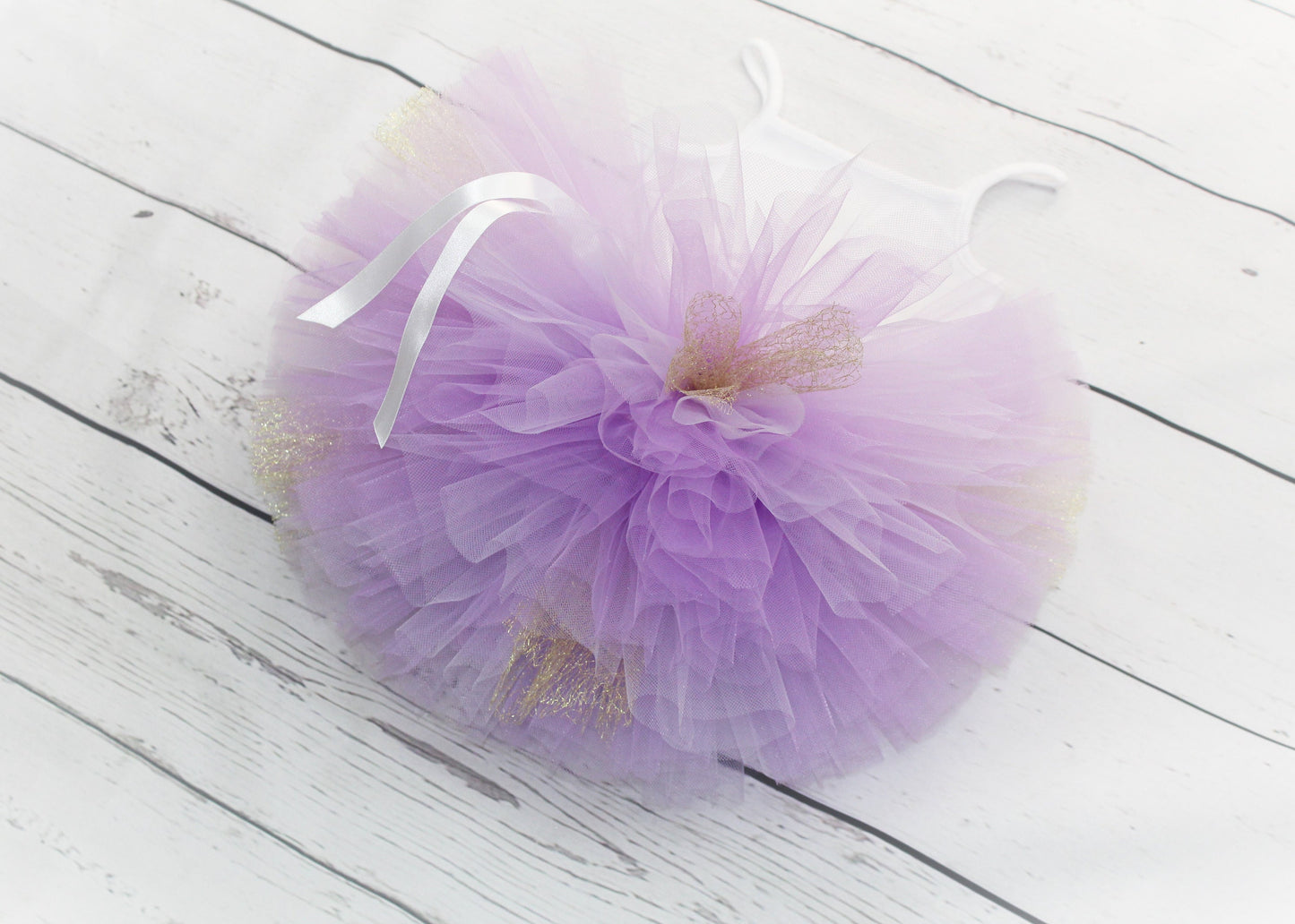 Lavendar & Gold Sparkle Tutu Skirt